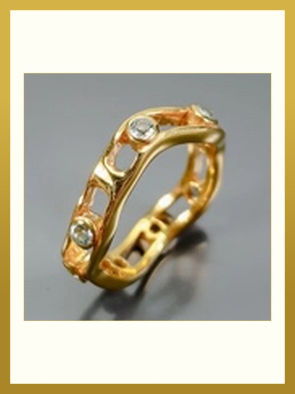 RING Blue Topaz 925 Size 6.5